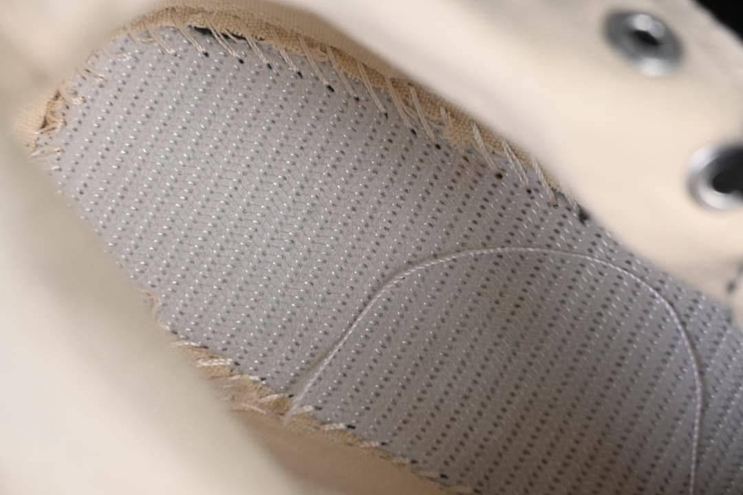 Close-up detail inside the sneaker