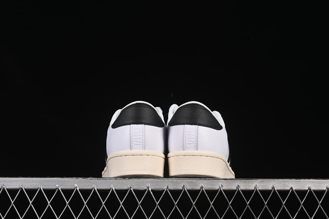 Rear view of the pair showing black heel tabs