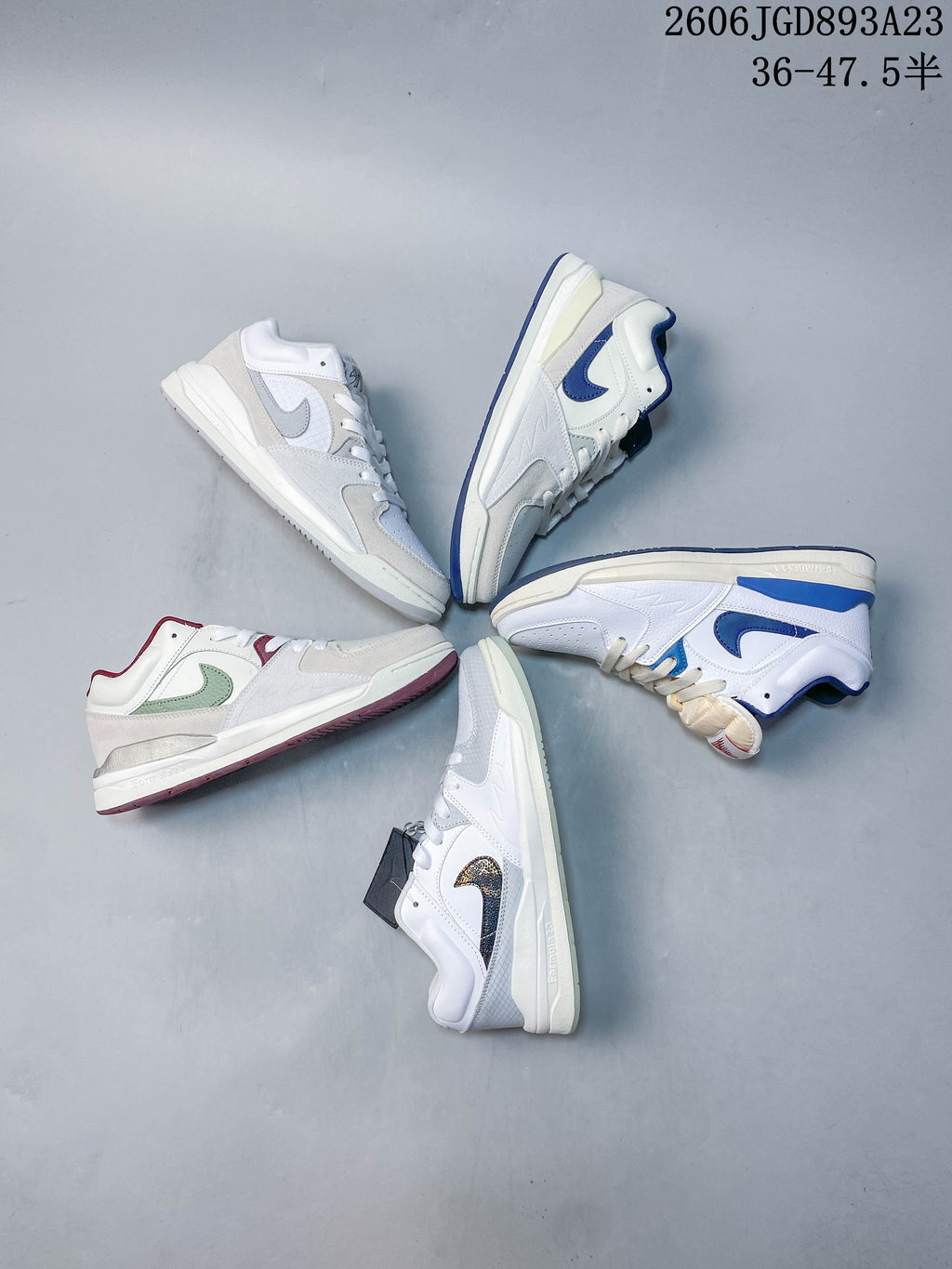 Several Jordan Stadium 90 color variations arranged together