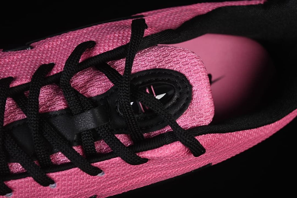Close-up of the laces, tongue, and inner collar