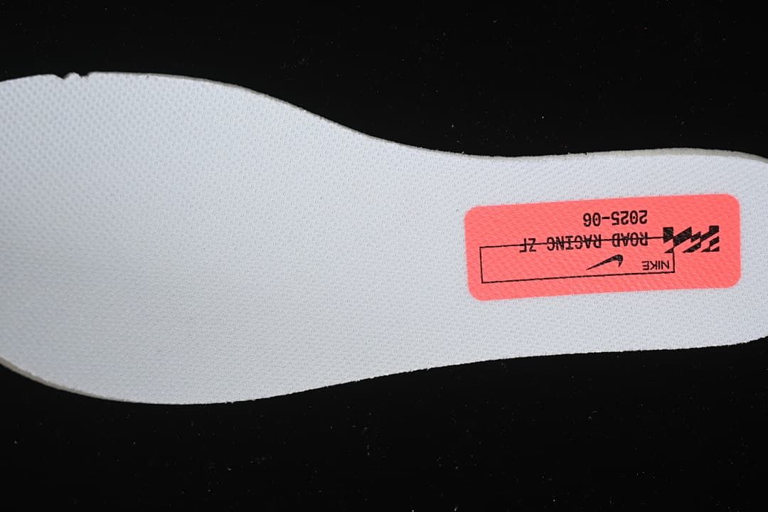 Close-up of the insole label showing Nike and Road Racing text.