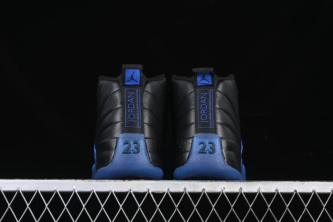 Rear view of the pair showing blue heel tabs and number 23 details