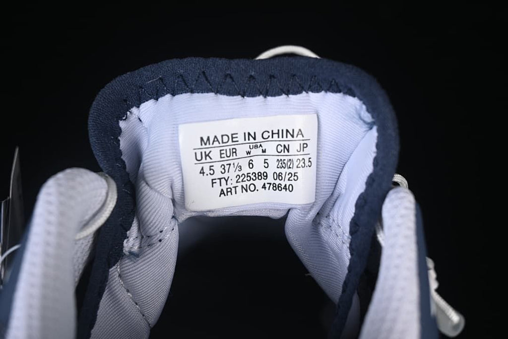 Tongue size label showing UK 4.5 and EU 37⅓