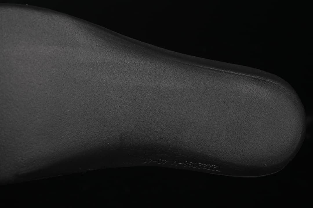 Close-up of the sneaker's dark insole.