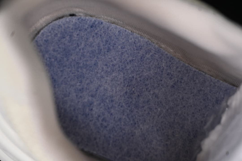 Close-up view inside the sneaker