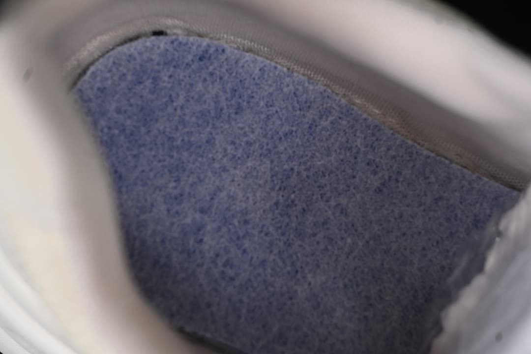 Close-up view inside the sneaker