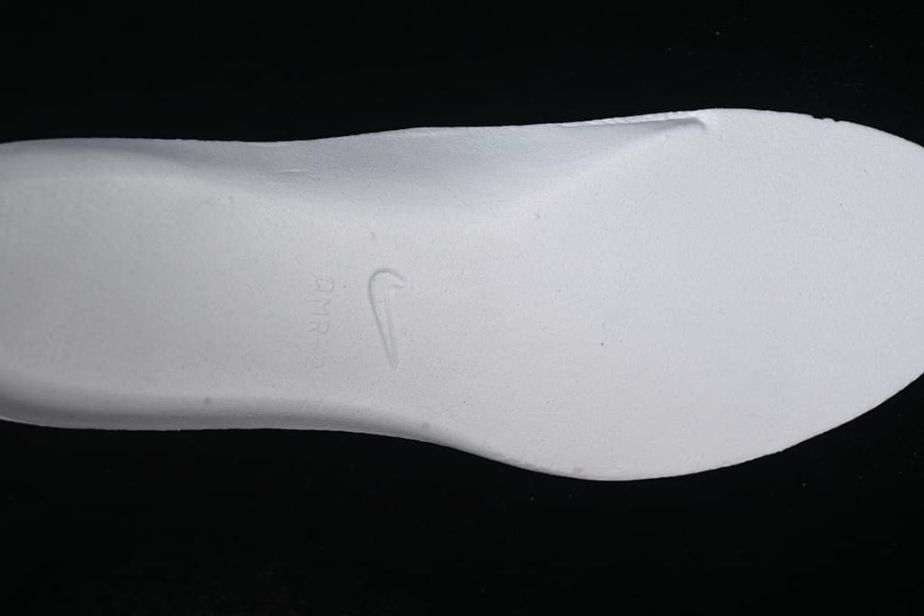 Close-up of the white shoe outsole.
