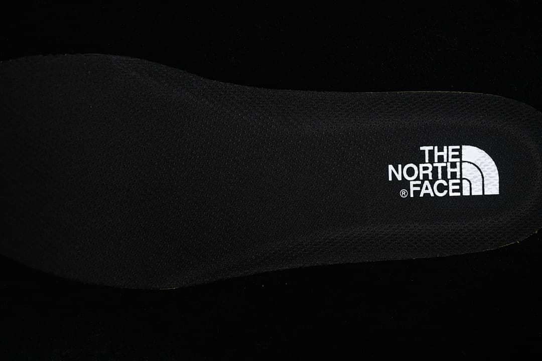 Close-up of the black insole with The North Face logo