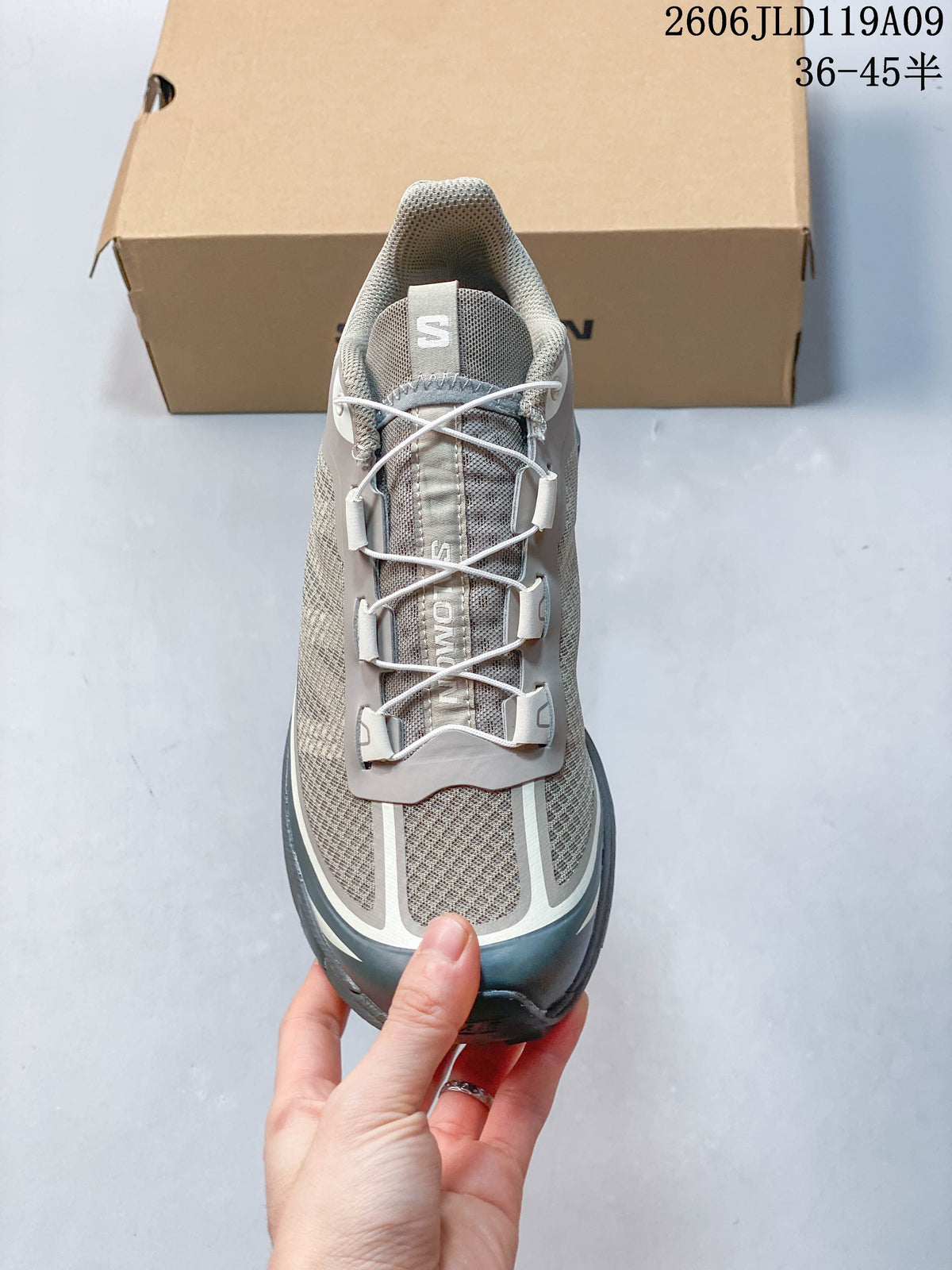 Top view of the Salomon XT-6 FT shoe showing its quick-lacing system and mesh-look upper.