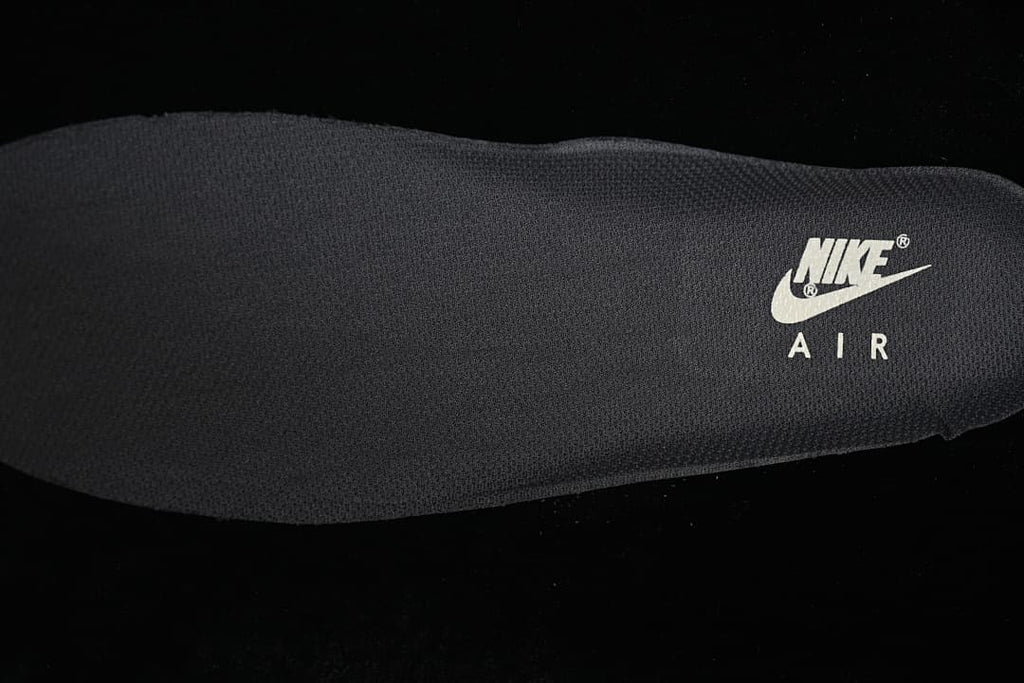Close-up of the dark insole with Nike Air branding
