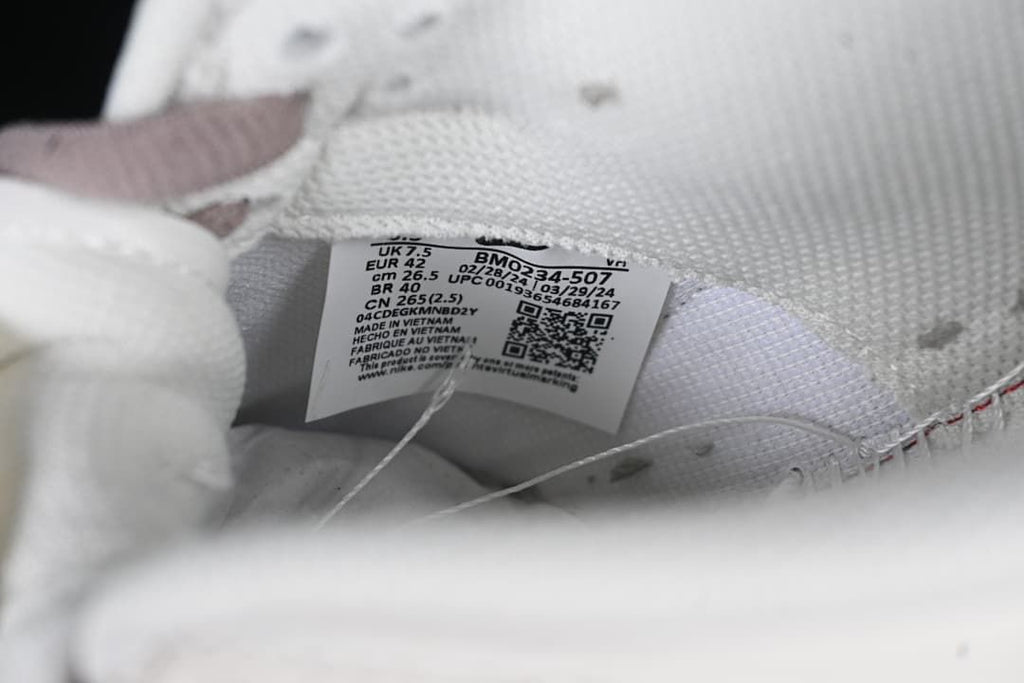 Inside shoe label showing BM0234-507 and size markings including EU 42