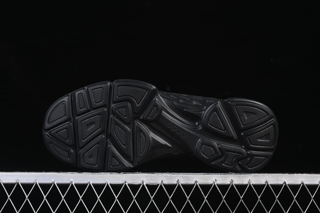 Underside of the shoe showing the tread pattern