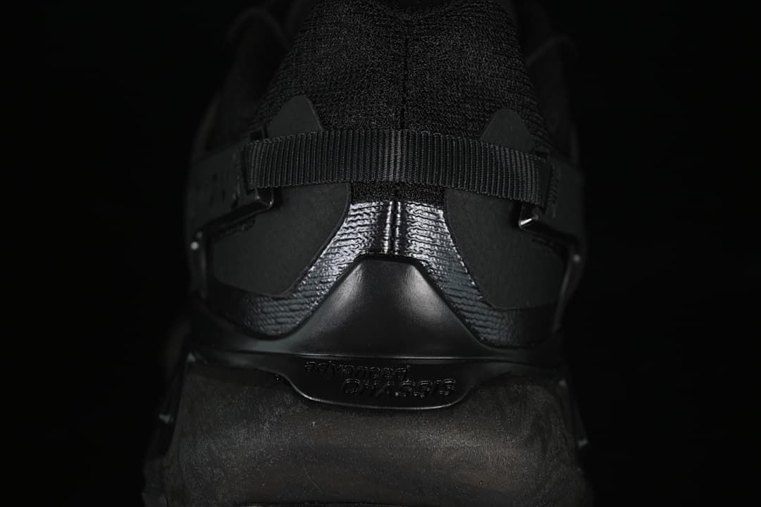 Rear view showing the heel structure and sole