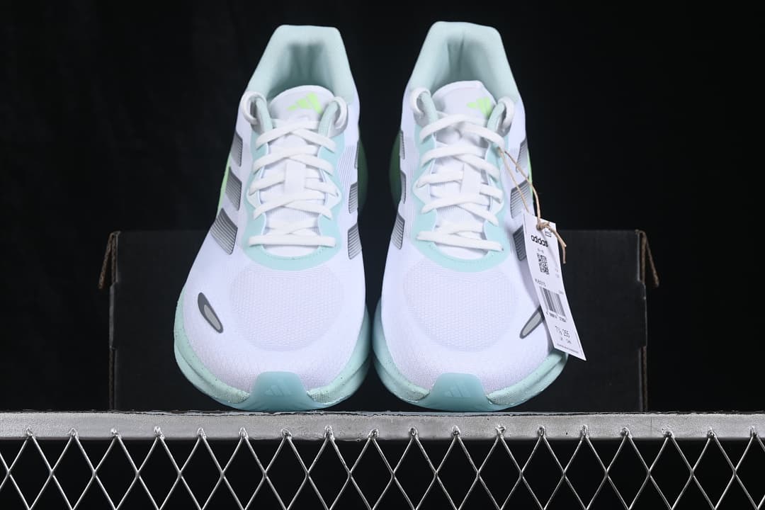 Pair of sneakers viewed from the front
