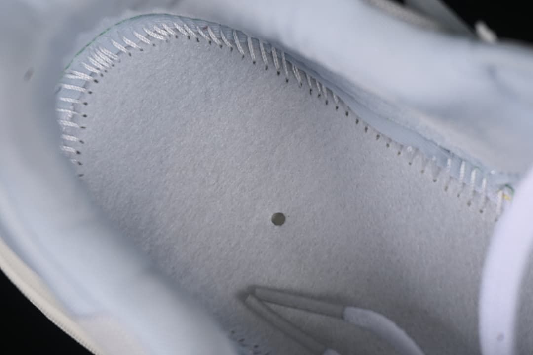 Close-up view inside the sneaker showing interior construction