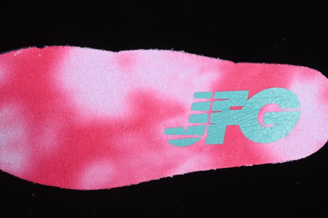 Pink insole with New Balance logo