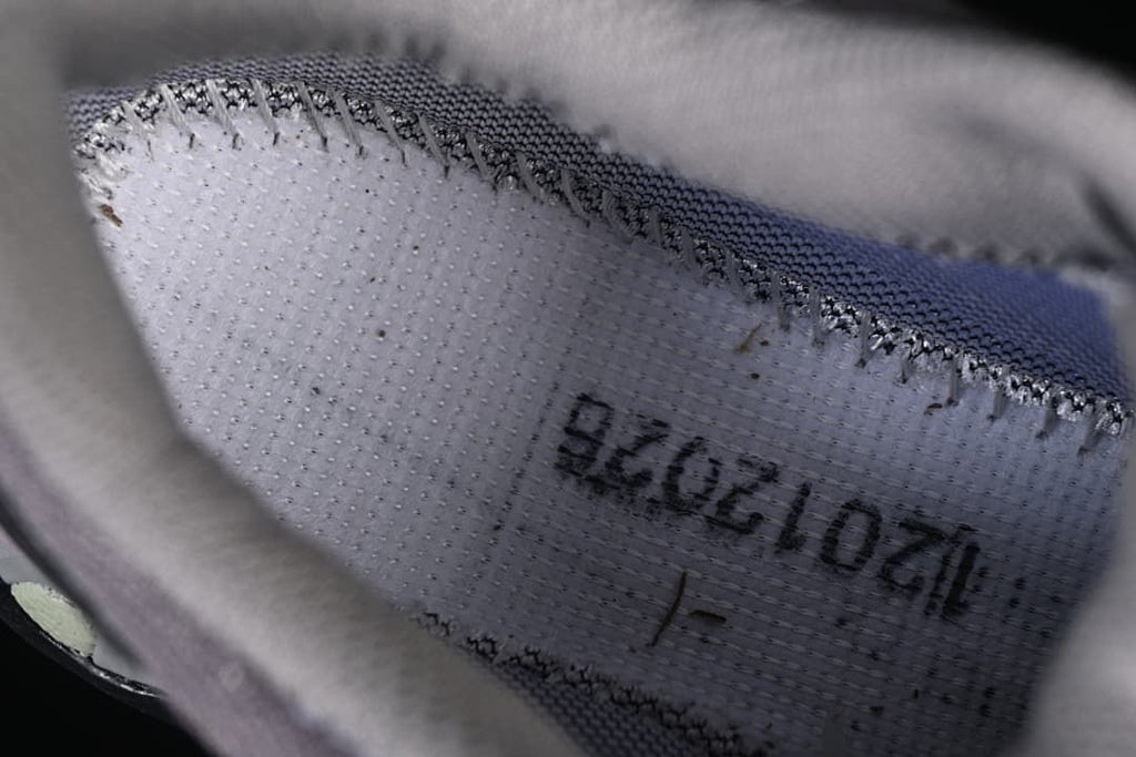 Close-up of the inside construction of the shoe
