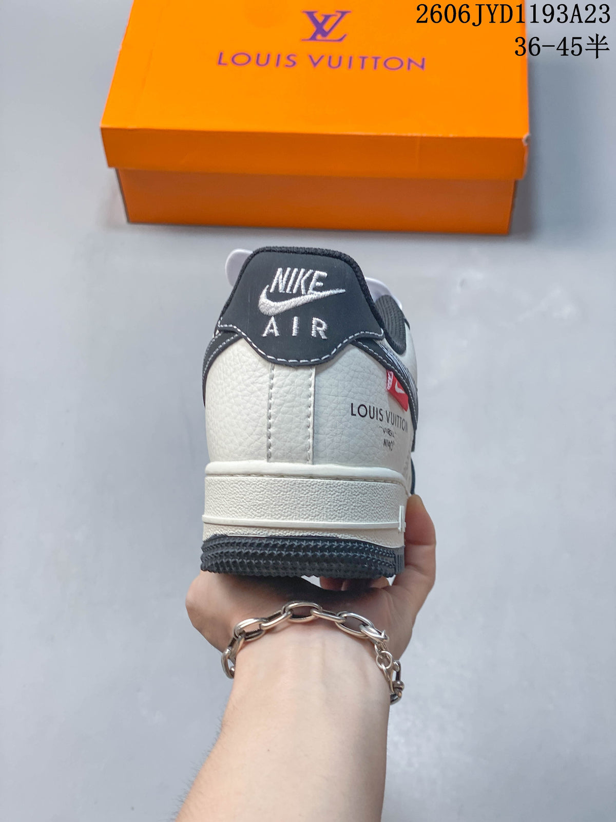 Rear view showing the heel panels and Nike Air branding