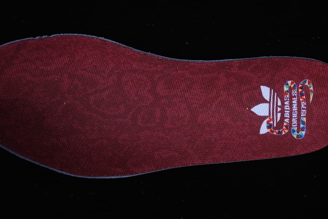 Burgundy insole with Adidas Originals branding