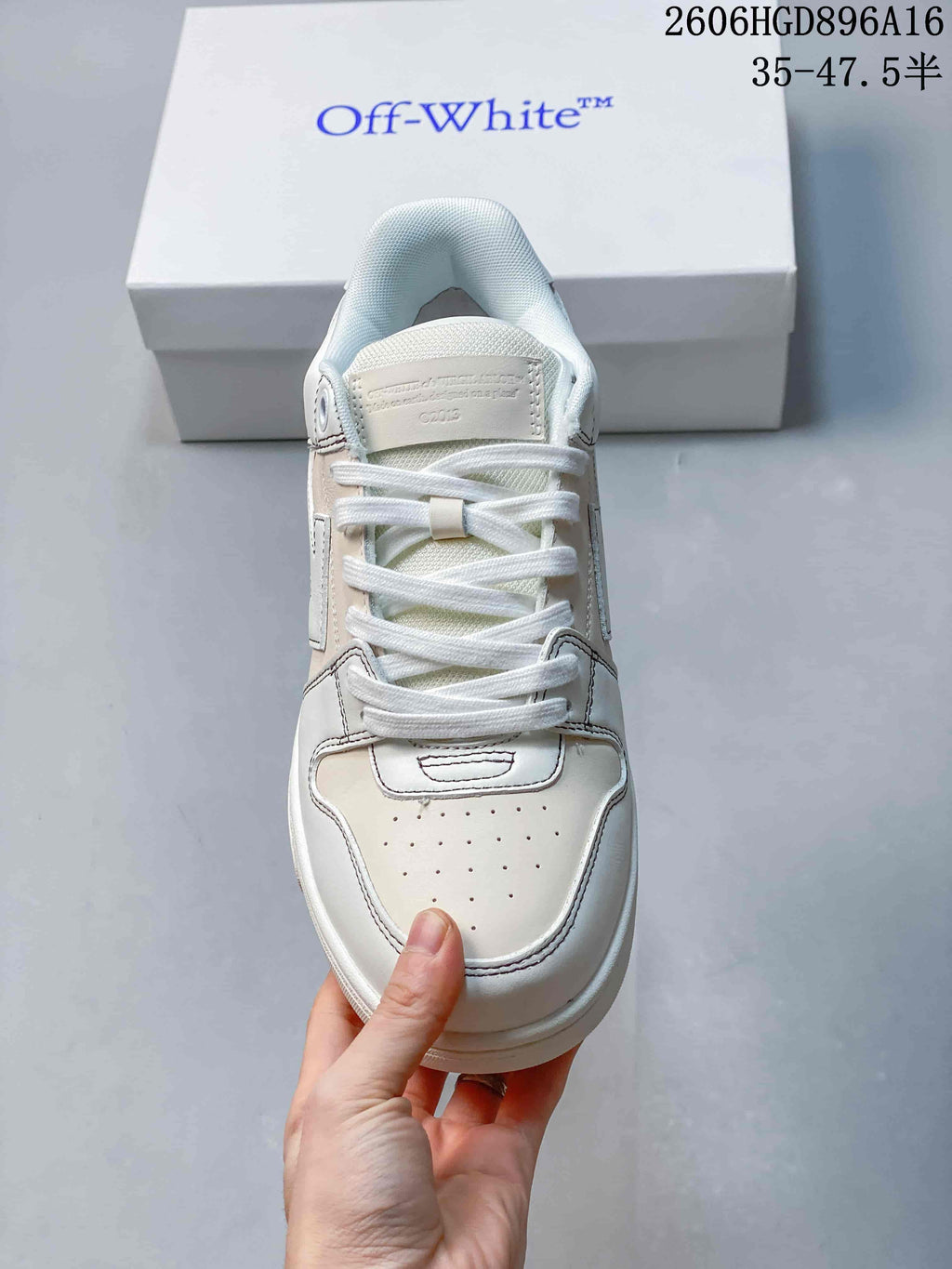 Front view highlighting the laces and perforated toe panel