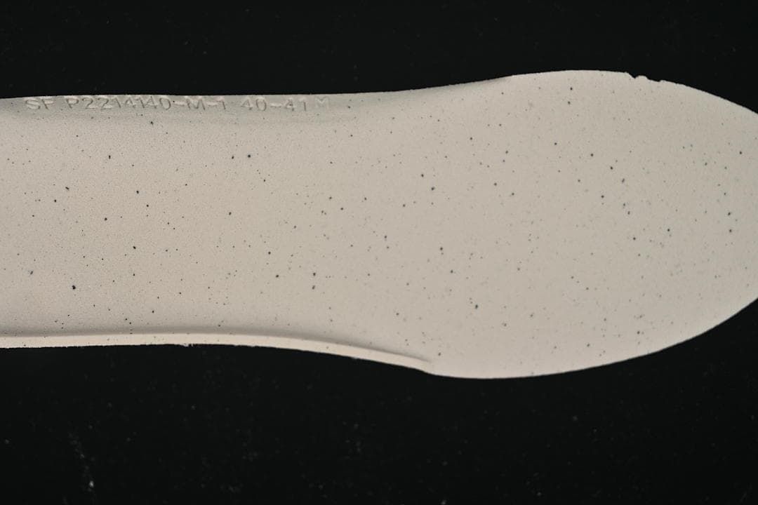 Close-up of the shoe insole