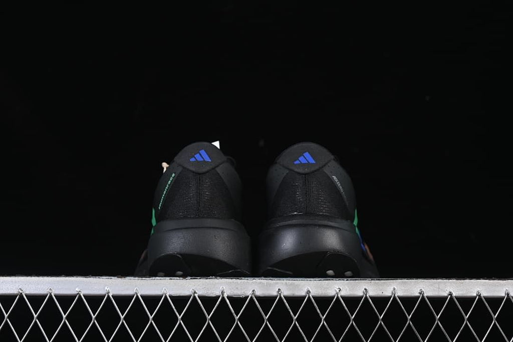 Rear view of both shoes showing heel details.