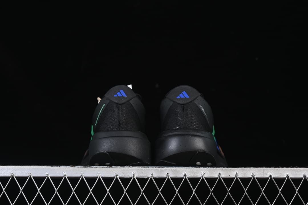 Rear view of both shoes showing heel details.