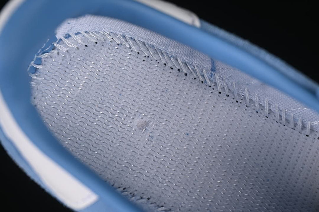 Close-up of the sneaker’s interior stitching and lining
