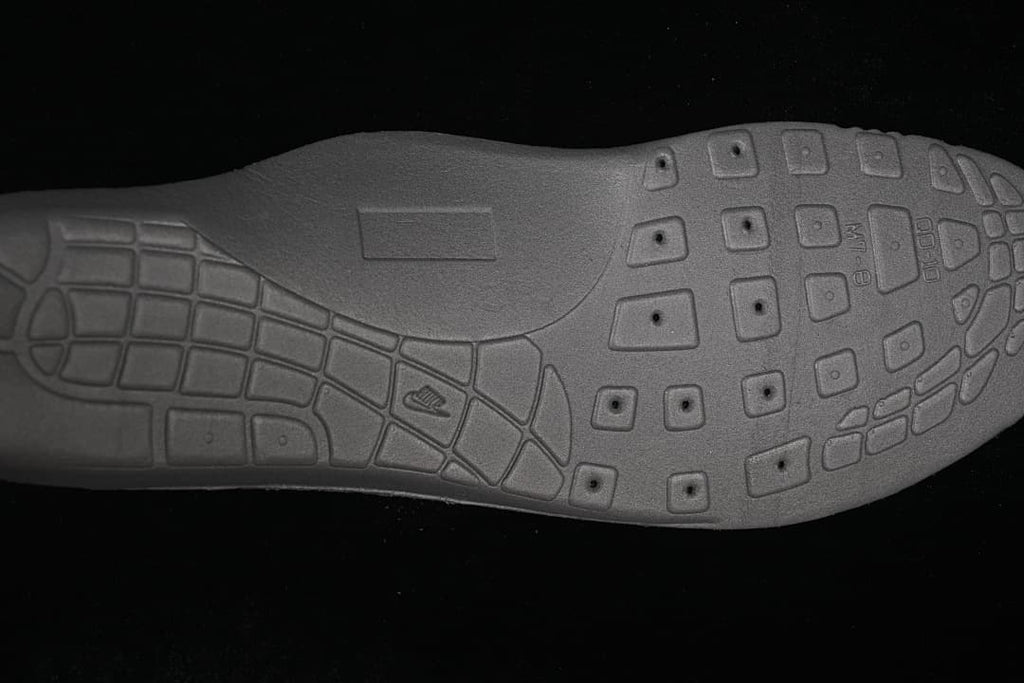Close view of the molded outsole tread.