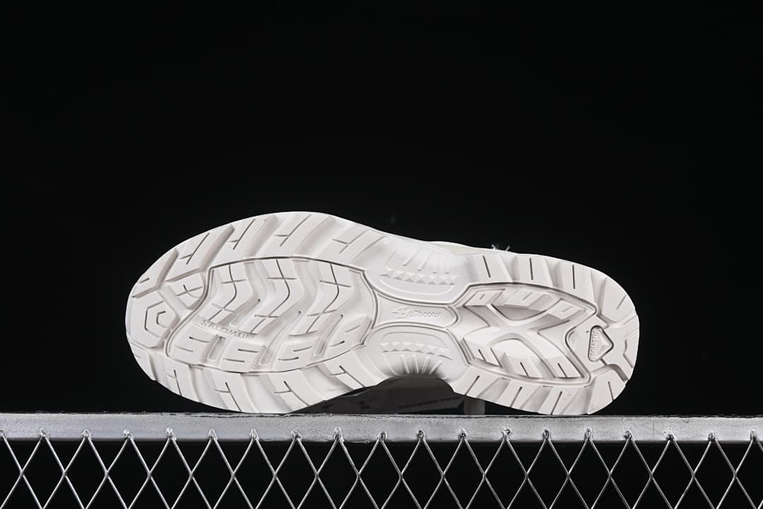 Underside view showing the molded outsole tread pattern.