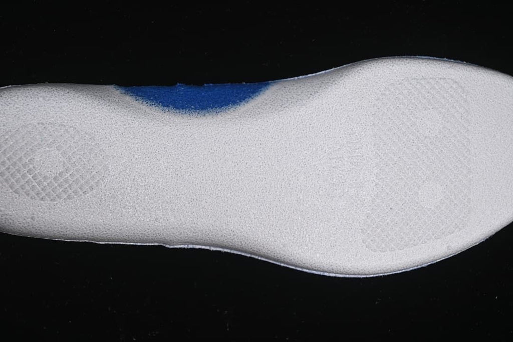Close-up of the light-colored shoe insole.