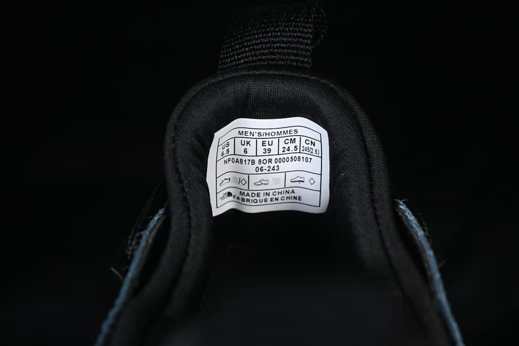 Tongue size label showing men's US 6.5, UK 6, EU 39 and CM 24.5.