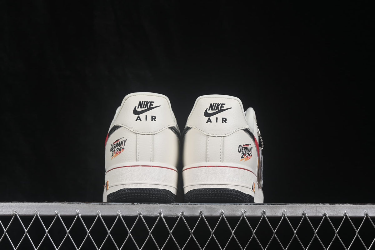 Rear view of the pair showing Nike Air branding and Germany 2026 heel graphics.