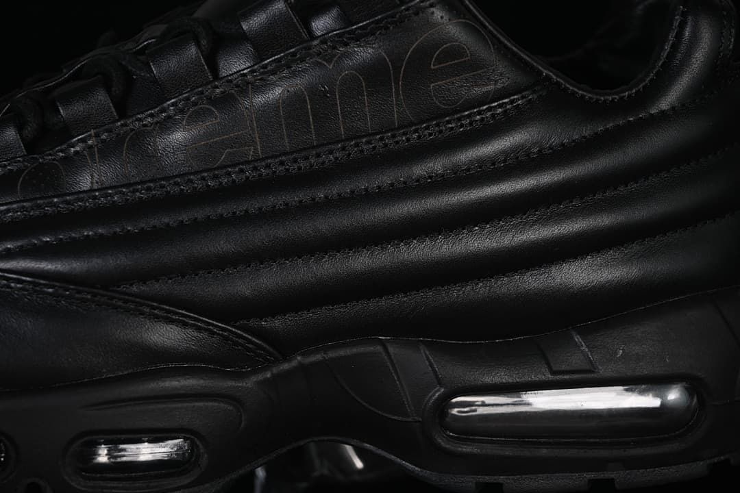 Close-up of layered black side panels and visible Air units