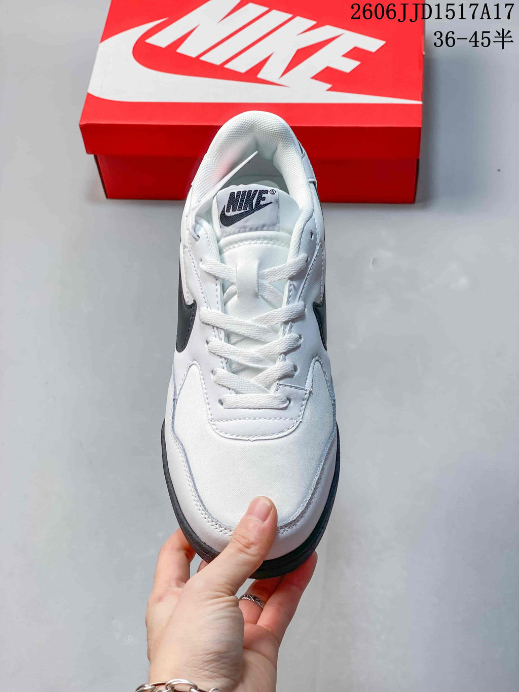 Top-down view of the white Nike Terra Manta sneaker with lace-up closure.