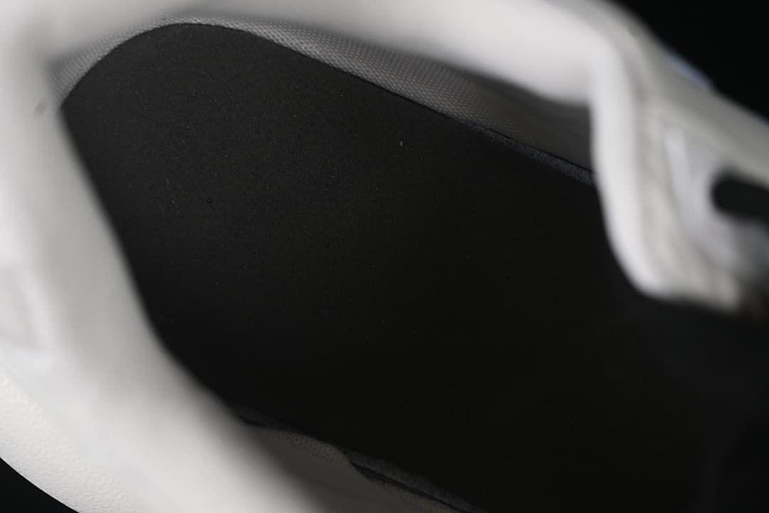 Close-up view inside the sneaker showing the dark lining
