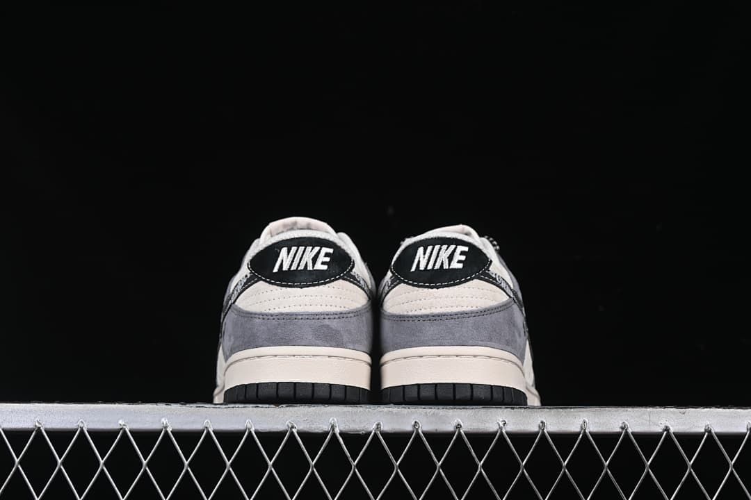 Rear view of both shoes with black heel tabs