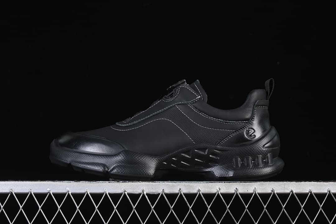 Black ECCO BIOM sneaker shown in profile