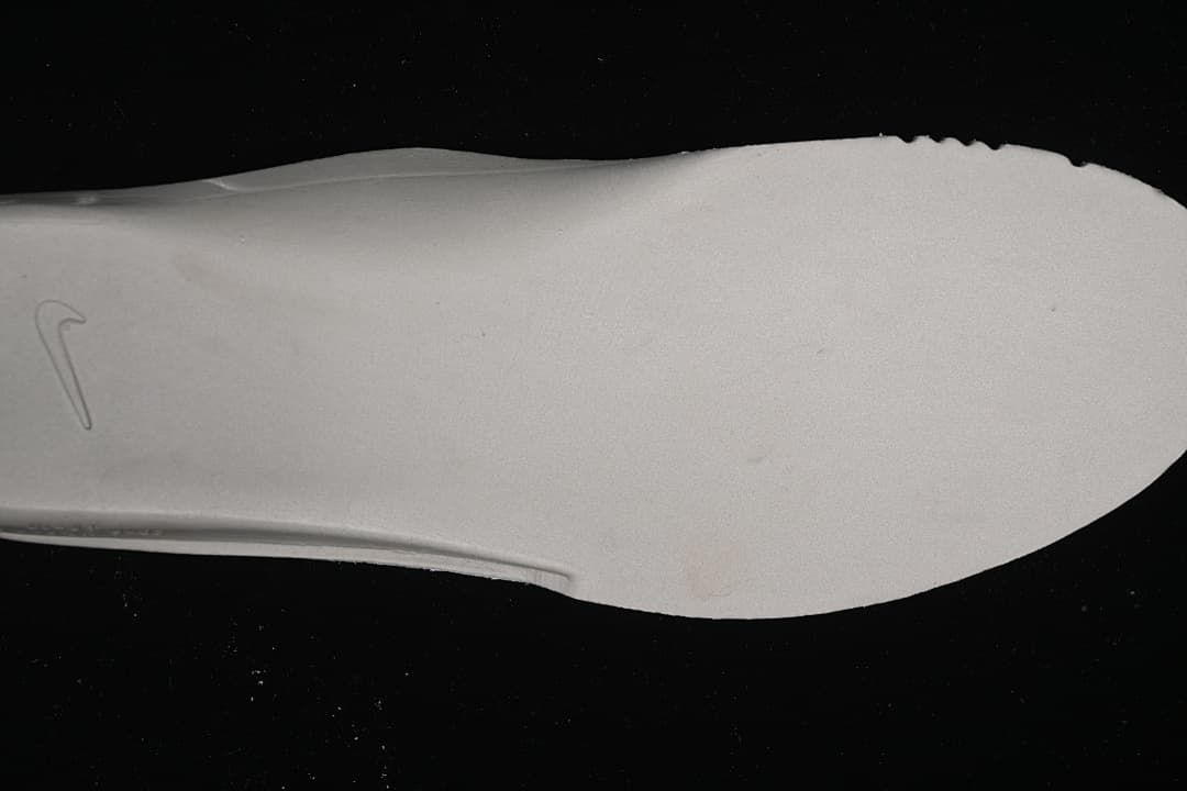 Close-up of the light-colored outsole