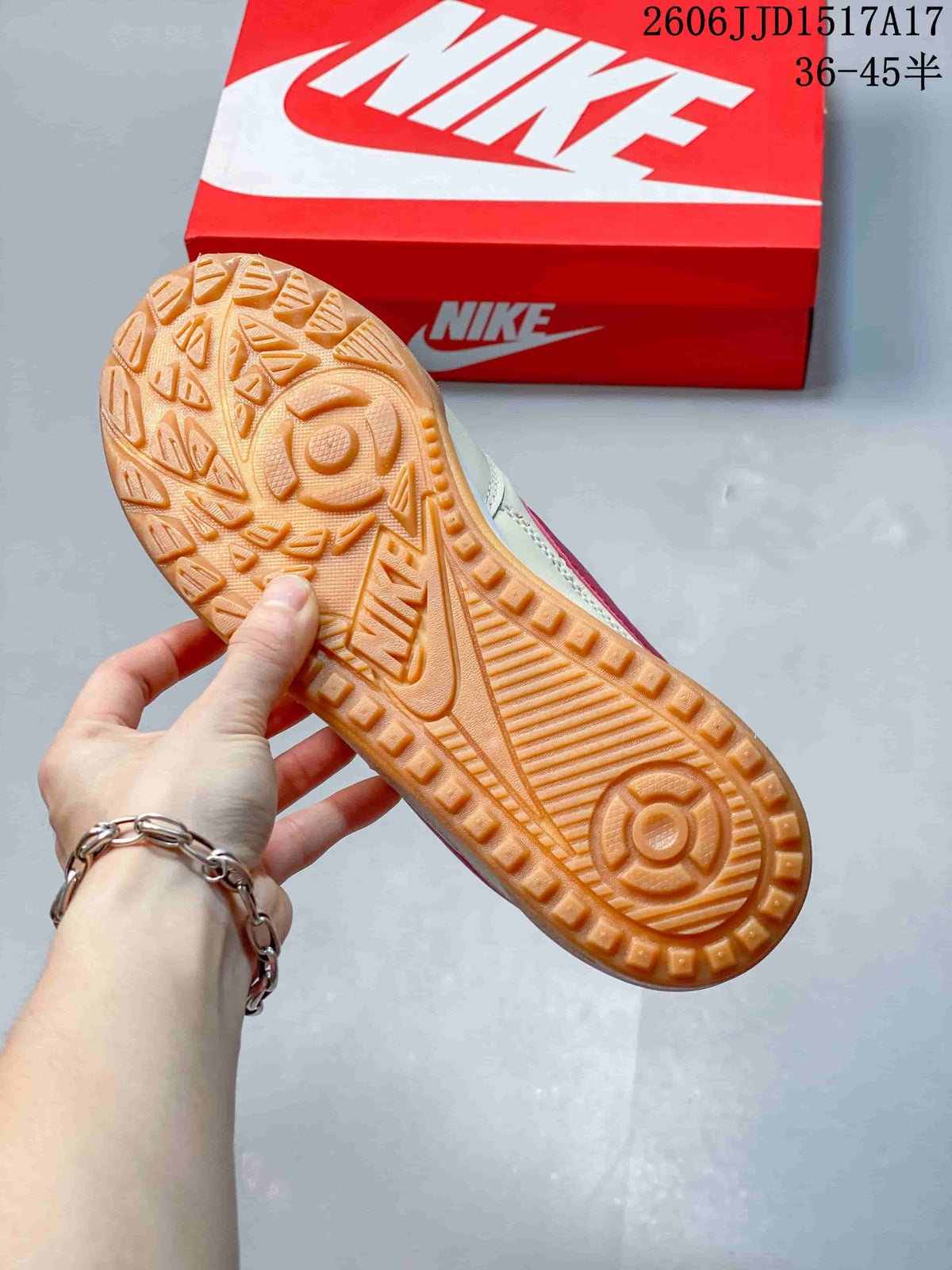 Close-up of the gum-colored outsole and tread pattern on a Nike Terra Manta sneaker