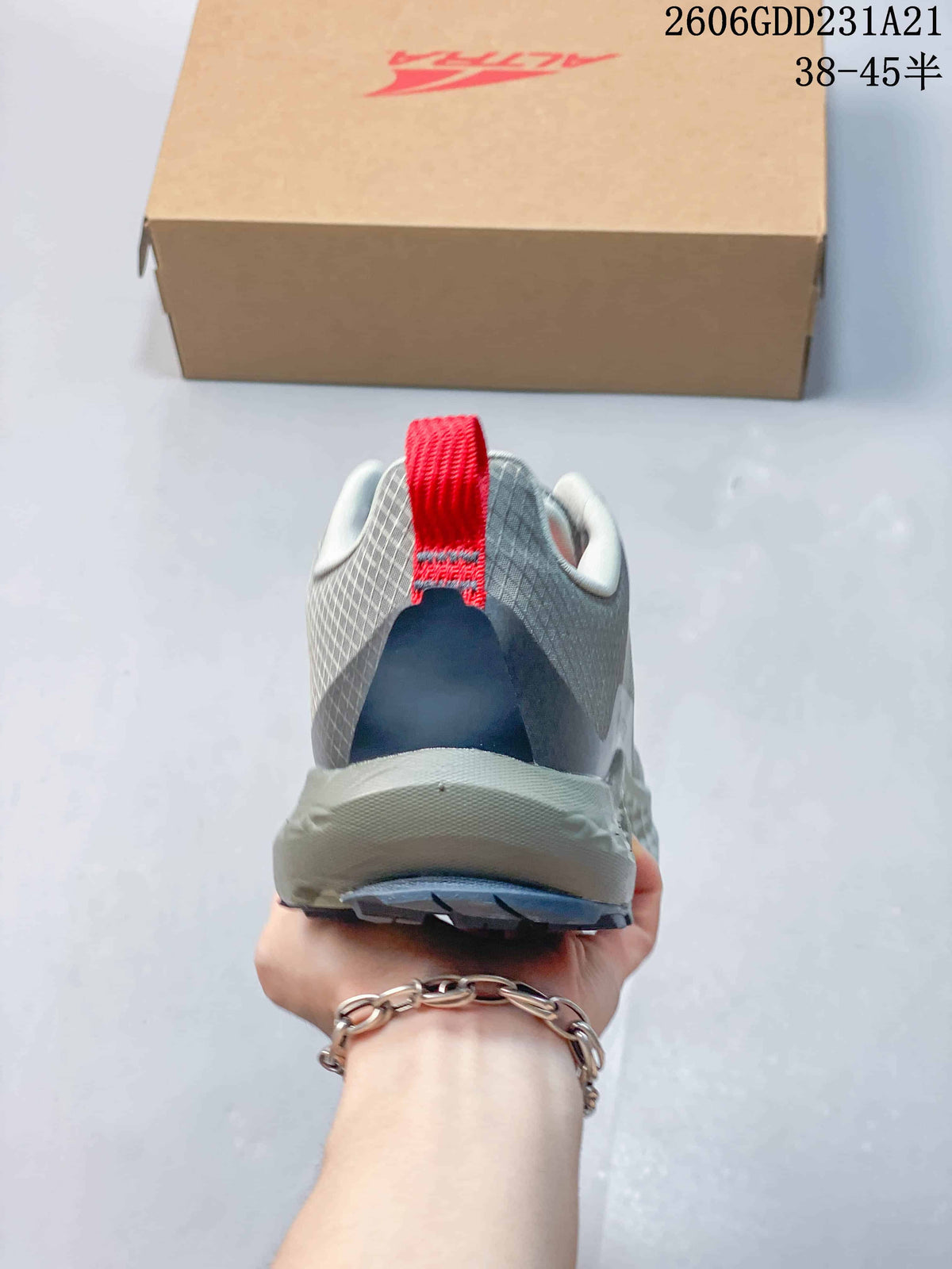 Rear view showing the padded collars and red heel pull tab