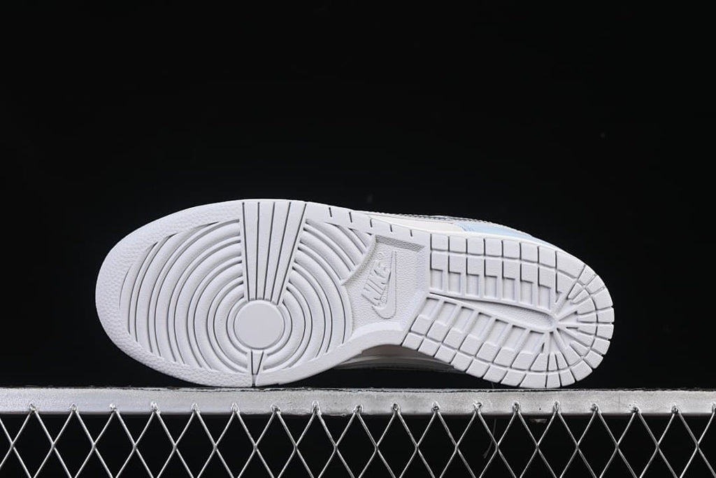 Underside view showing the patterned rubber outsole