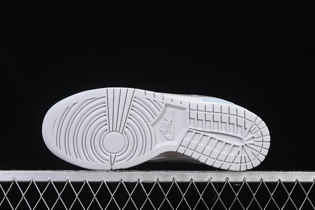 Underside view showing the patterned rubber outsole