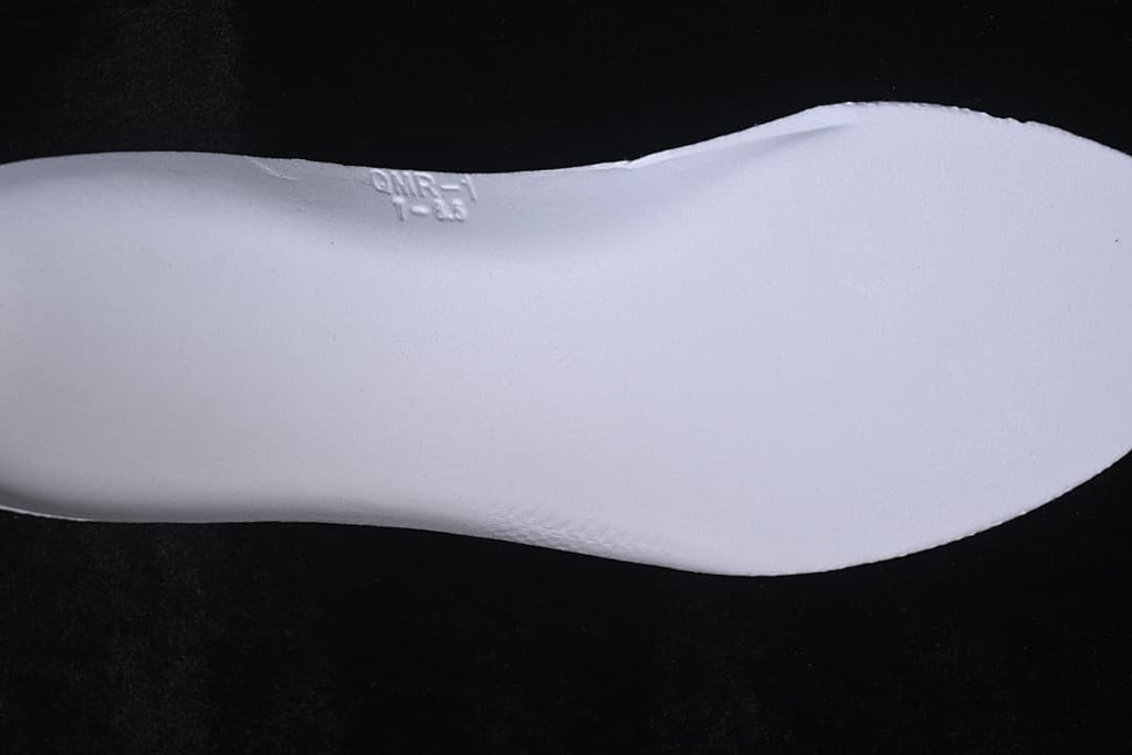Close-up of a white midsole component