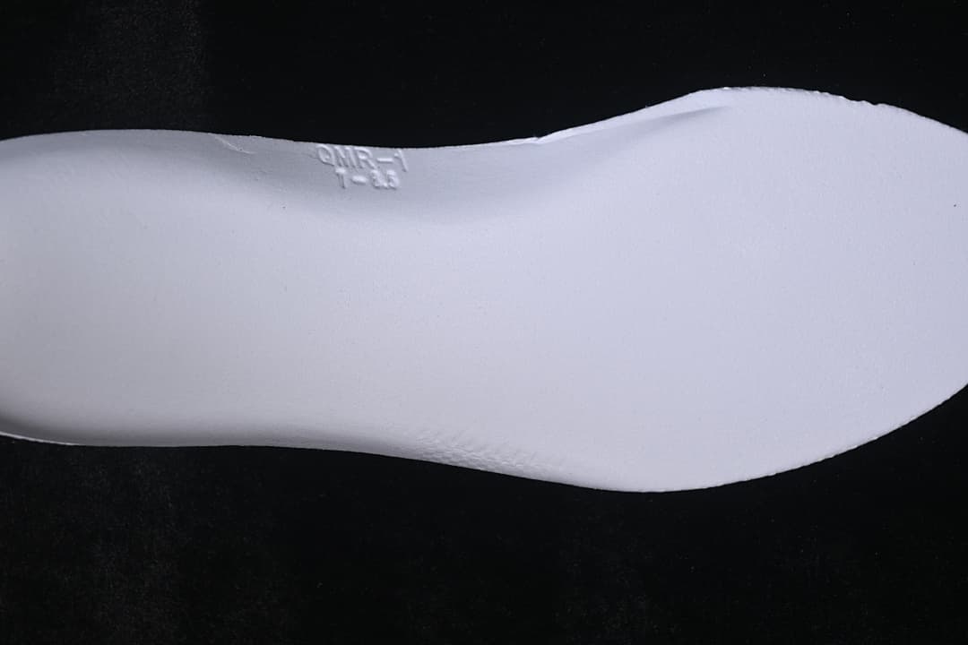 Close-up of a white midsole component