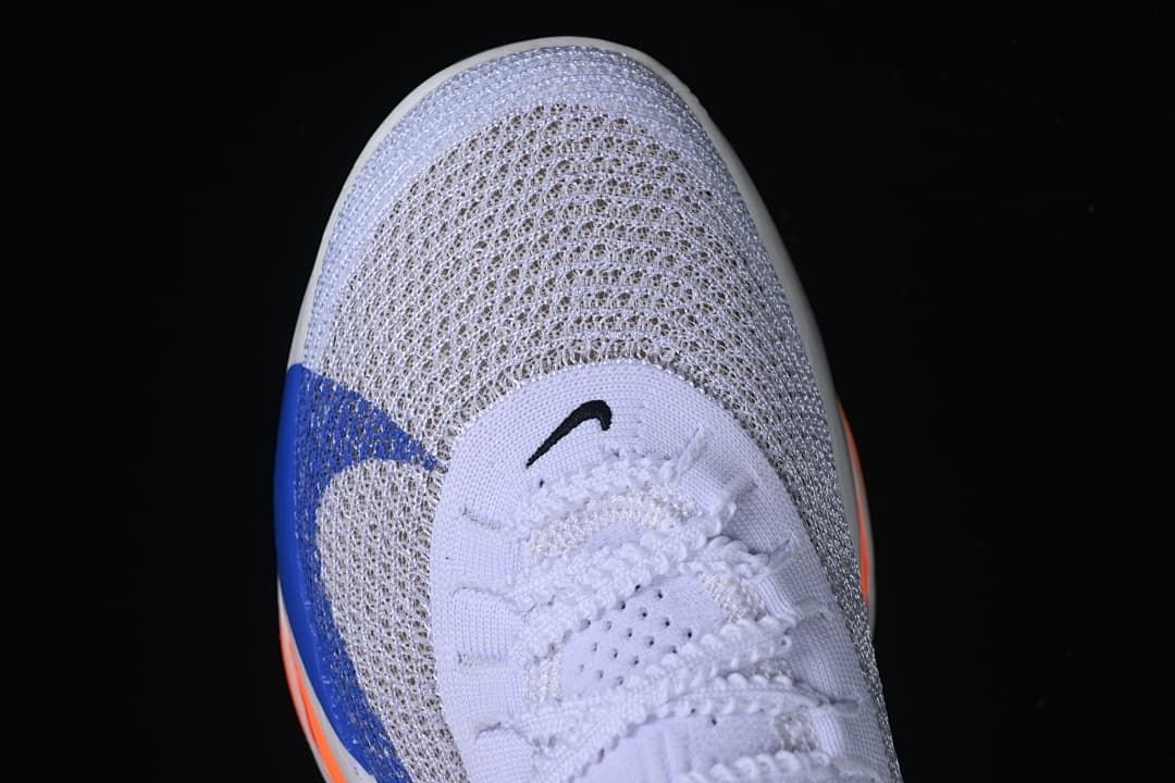 Top view of the textured white forefoot and lace area.