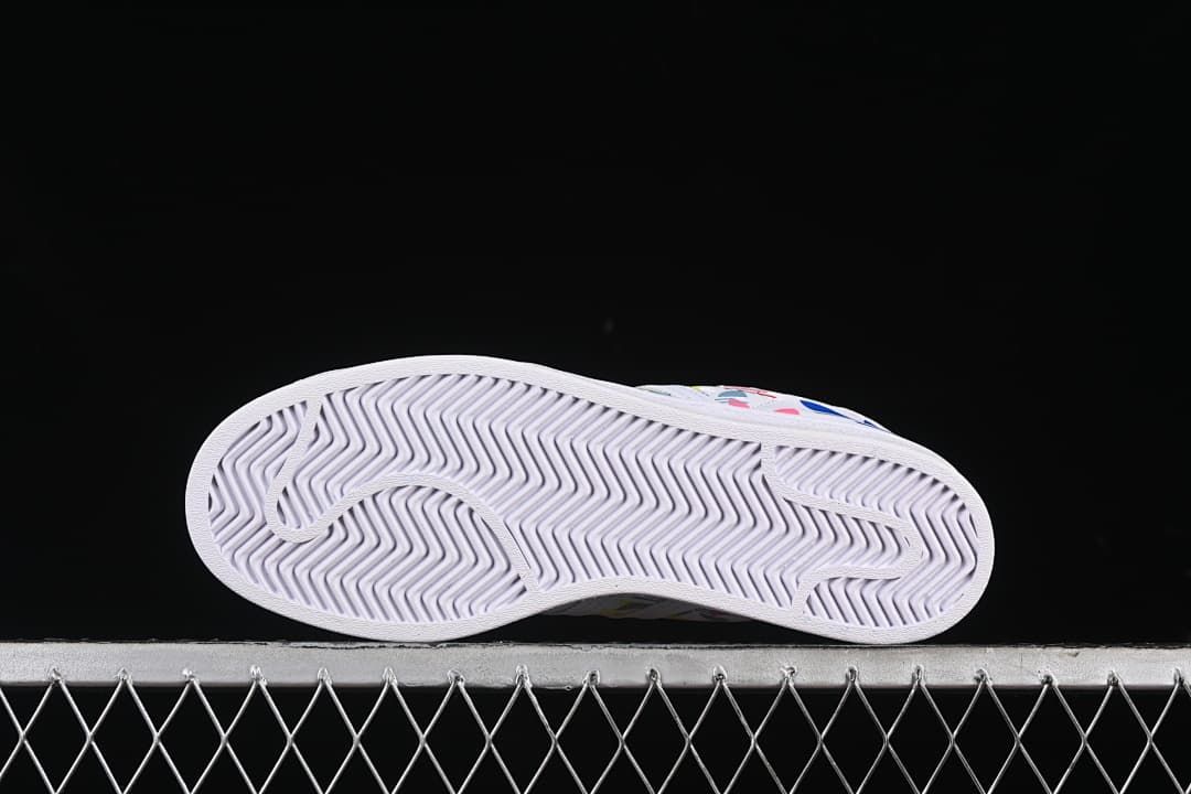 Underside view showing the patterned rubber outsole