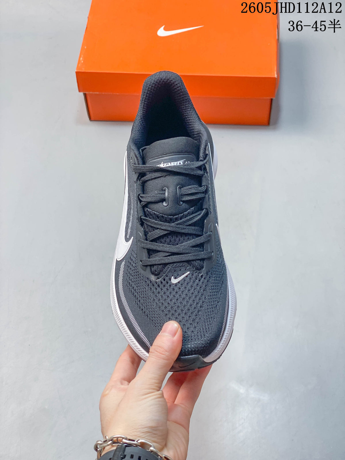 Front view of the shoe showing the mesh-look upper and laces