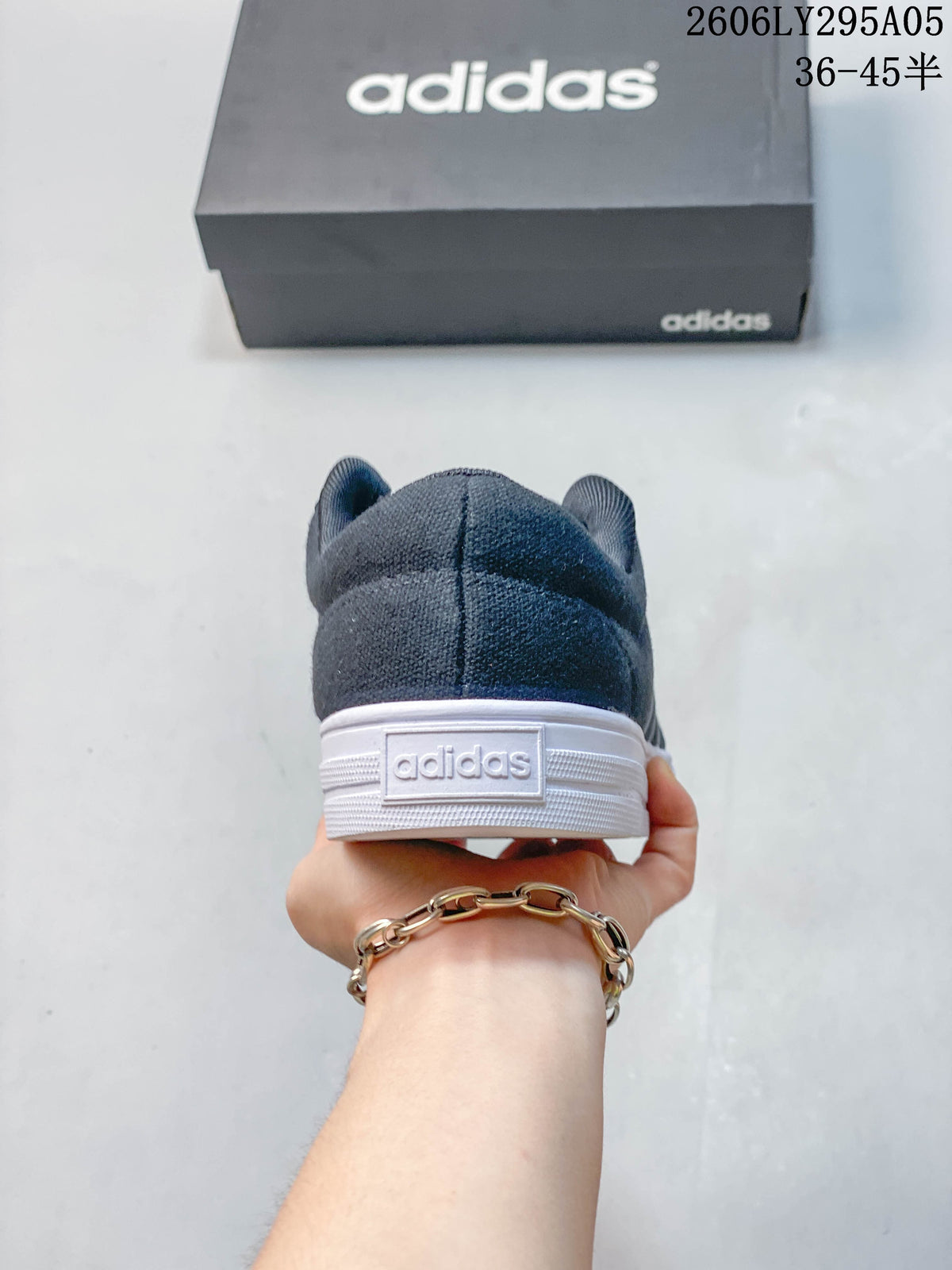 Rear view of the sneaker showing the heel and white sole