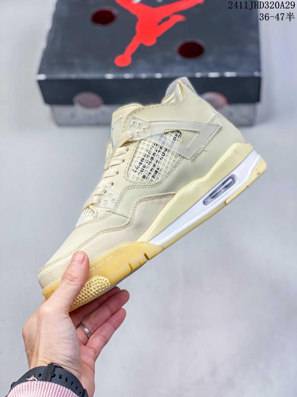 Side view of the sneaker showing mesh panels, lace support, and a visible Air unit.